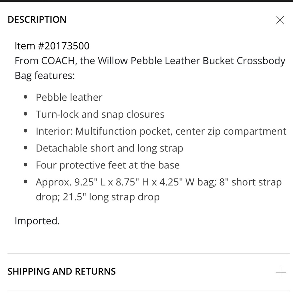 Coach Willow Black - Picture 2 of 8